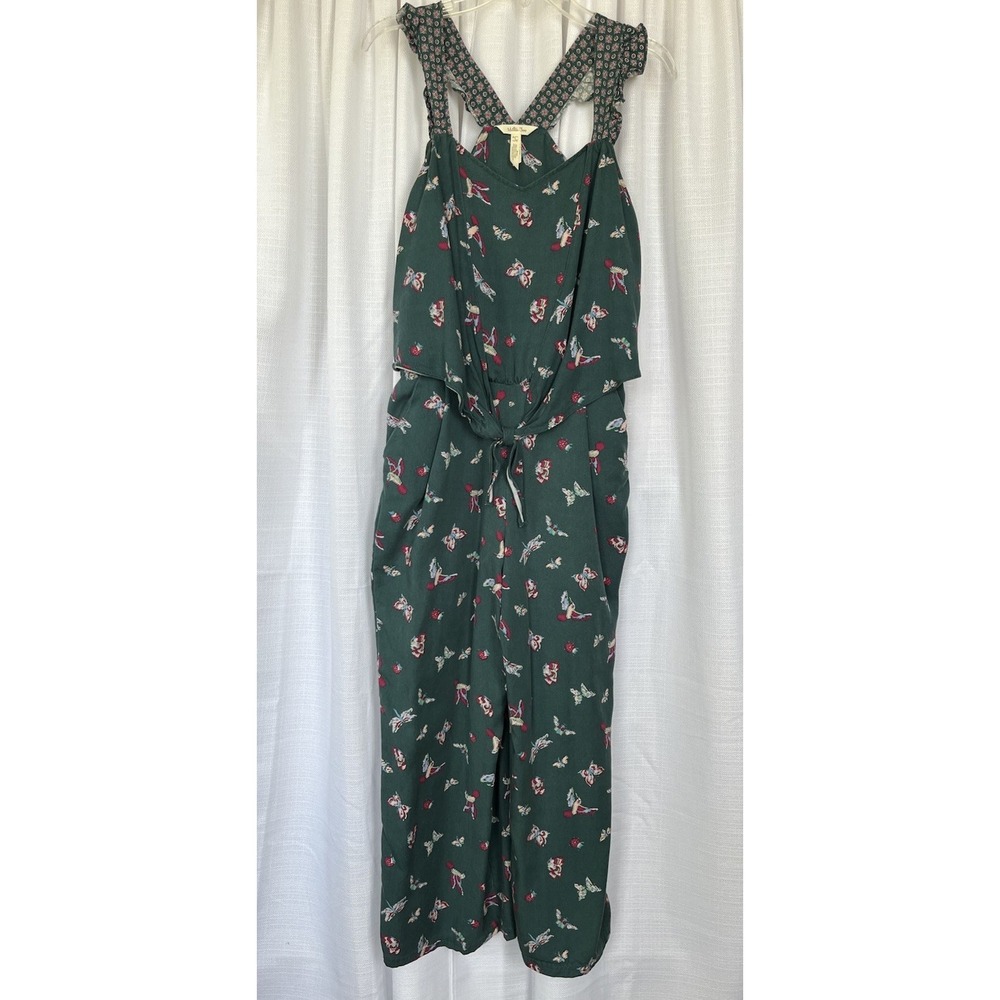 Women's Matilda Jane Evergreen Dream Jumpsuit Romper Tank Green Birds Small - Picture 3 of 11